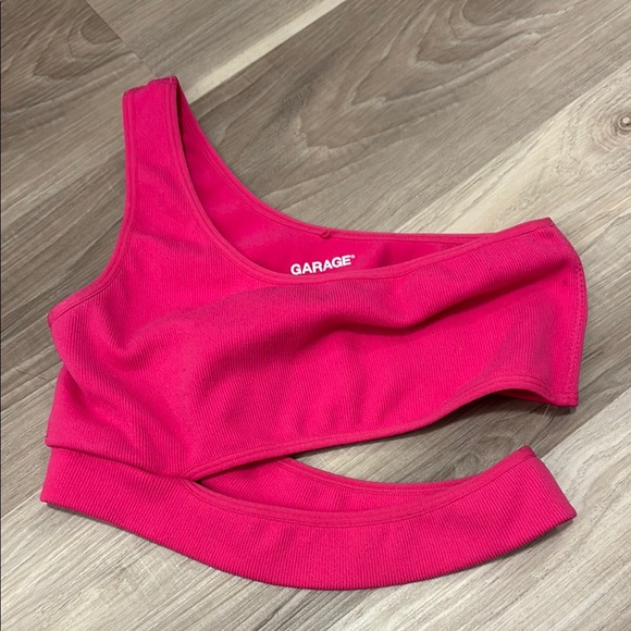 Garage Pink Cutout Crop Top - Picture 1 of 3